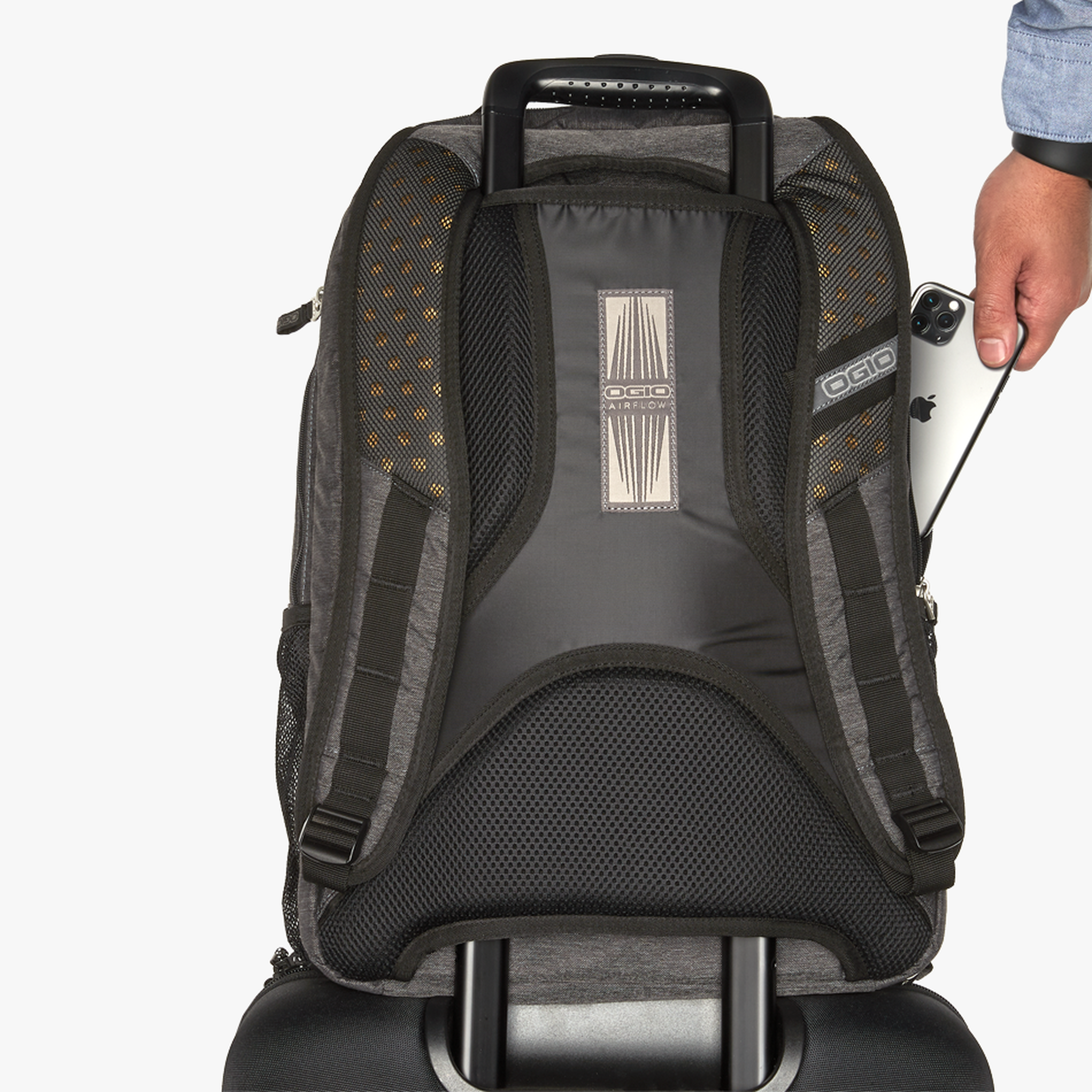 airflow laptop backpack LHaefydore Outdoor Cooling for Men, Wireless Semiconductor 10W Cooling Backpack with Ventilation System, Sweat Proof Nylon Daypack for Hiking and Travel (Red) : Electronics * Advanced Breathable Cushions * Soft High Sierra Backpack Swerve Black
