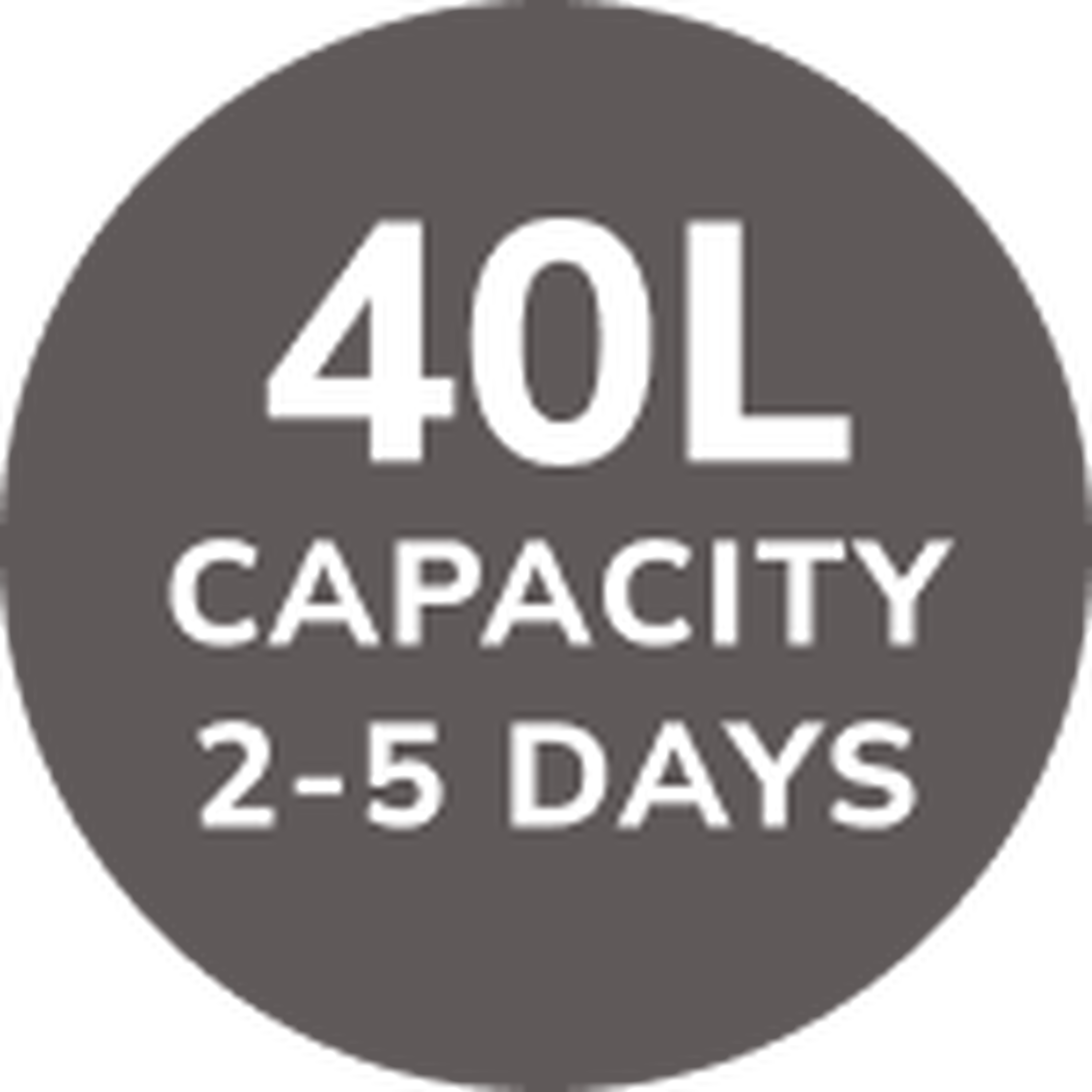 40 litre capacity