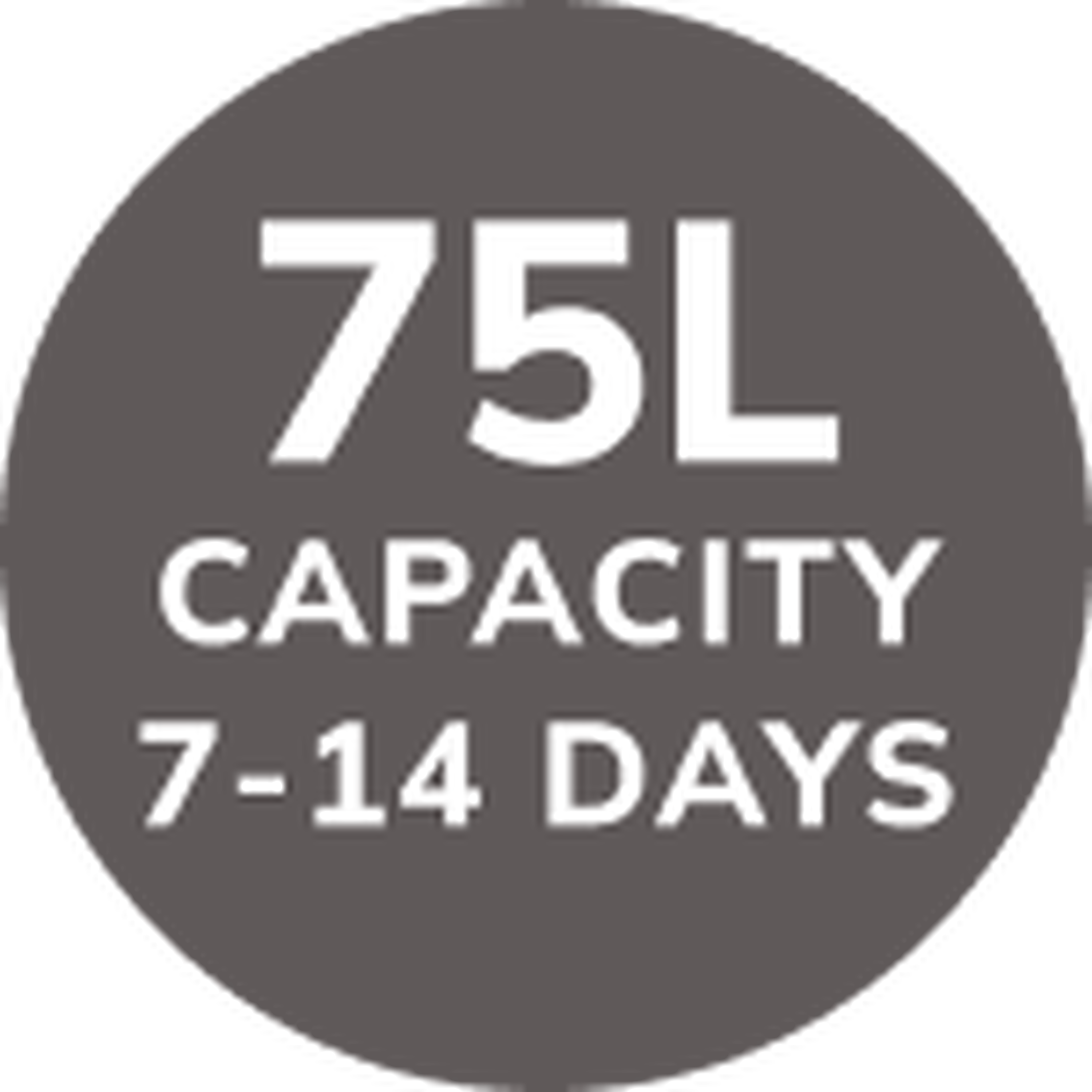 75 litre capacity